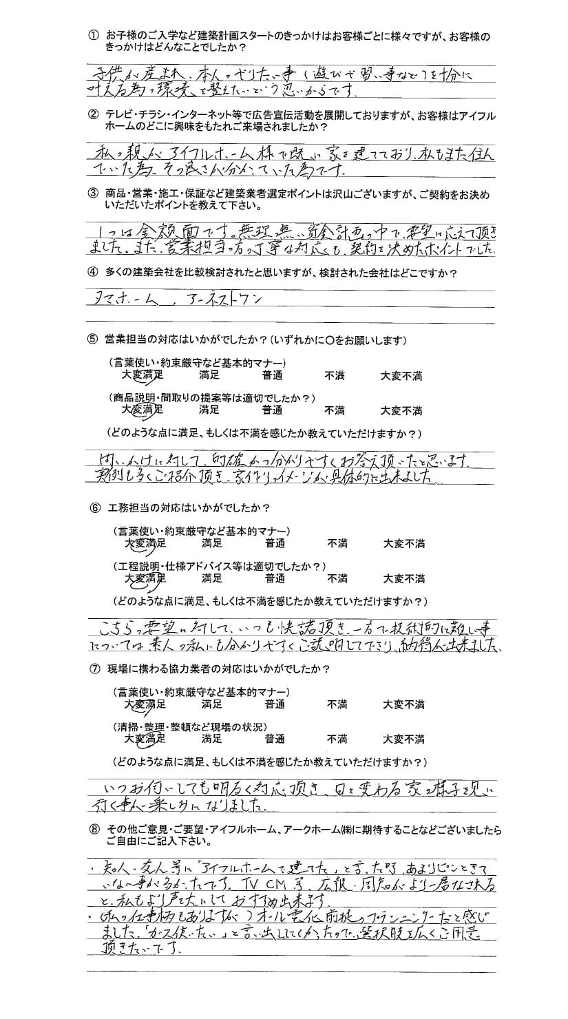 問いかけに対して的確かつ分かりやすく答えてもらった