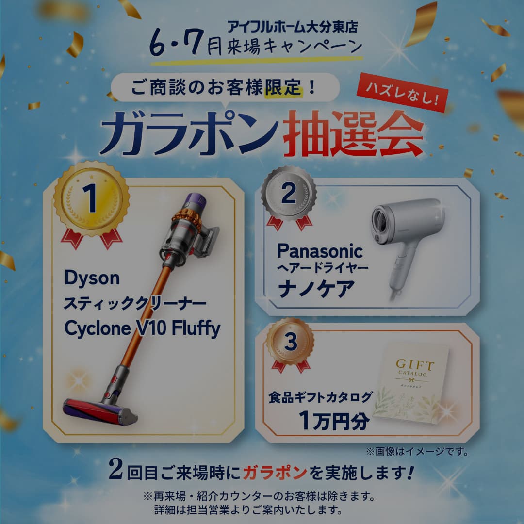 6月・7月キャンペーン開催中・ガラポン抽選会
